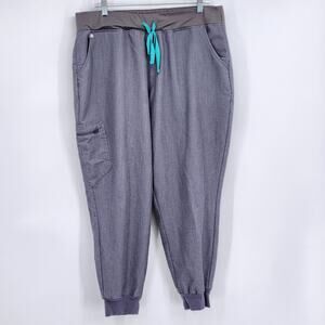 Figs High Waisted Zamora Jogger Scrub Pants in Gray Size XXL